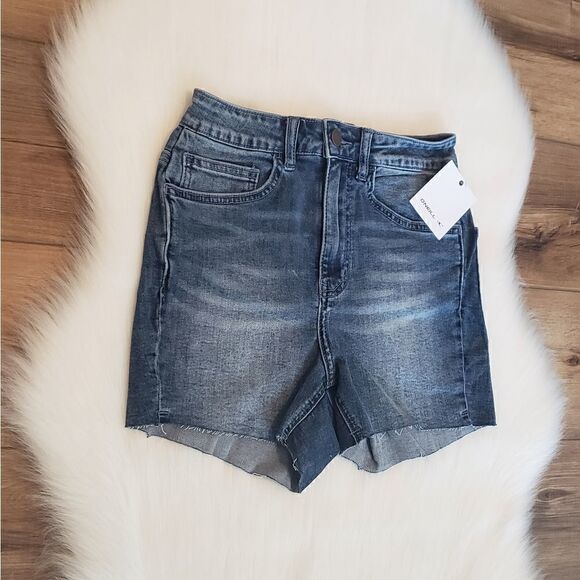 O'neill Walker Medium Wash High Rise Raw Hem Denim Shorts Size 26 NWT - Picture 6 of 8